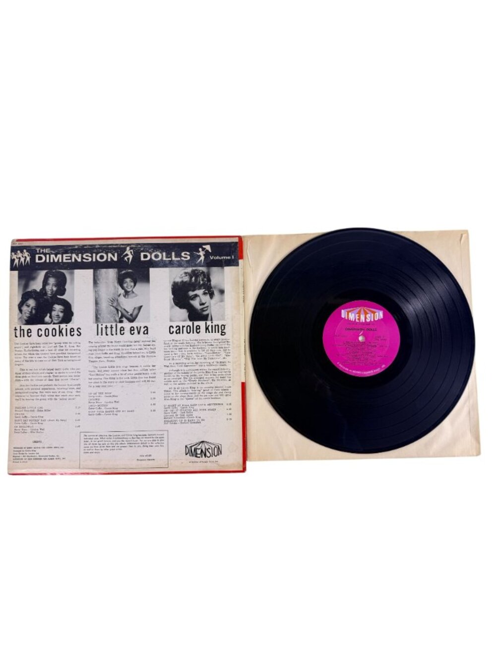 Rare Dimension Dolls Carole King The Cookies Little Eva 1963 DLP 6001 Vinyl VG+ - Picture 3 of 10